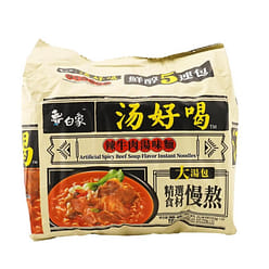 Baixiang Spicy Beef Noodle Soup Flavor 5pk 555 g 1 each