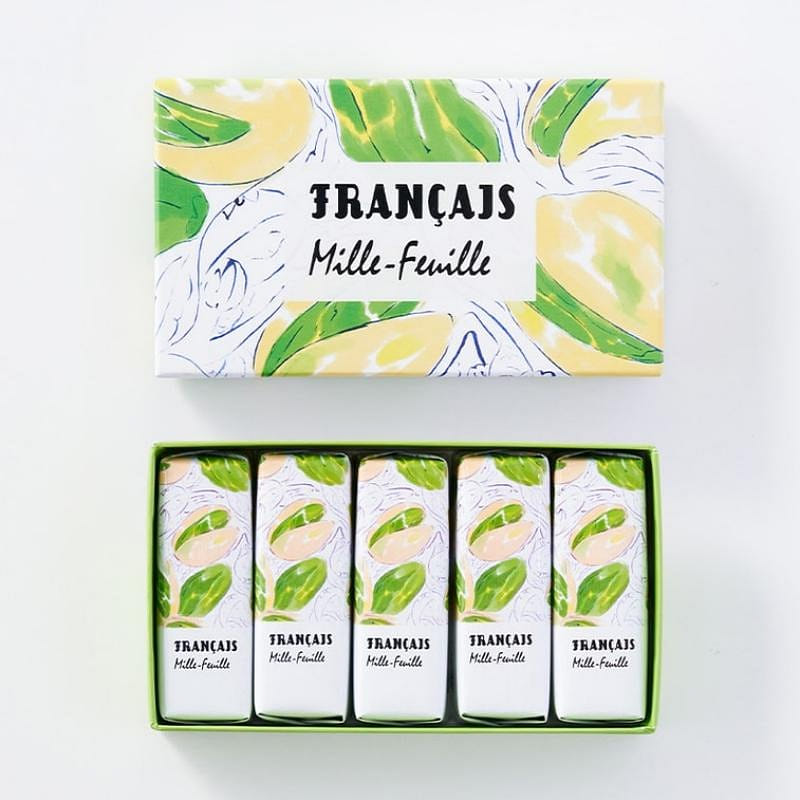 Direct mail from Japan Chocolate crispy pistachio sandwich mille-feuille 5pcs 1 อัน