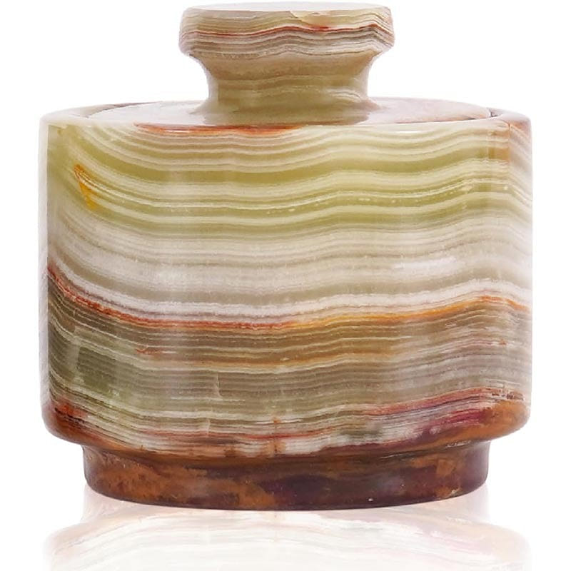 Radicaln Marble Salt Cellar with Lid, Green 1 개