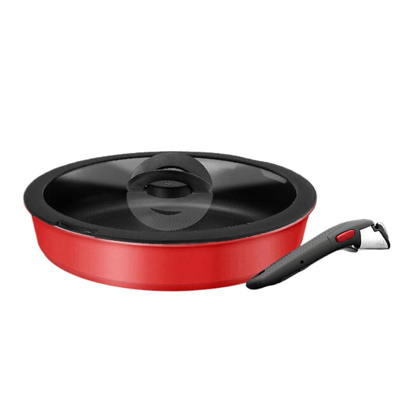 Tefal特福 红点锅不粘煎锅 手柄可拆 含盖子 不挑炉灶 可进洗碗机 26cm 1 份