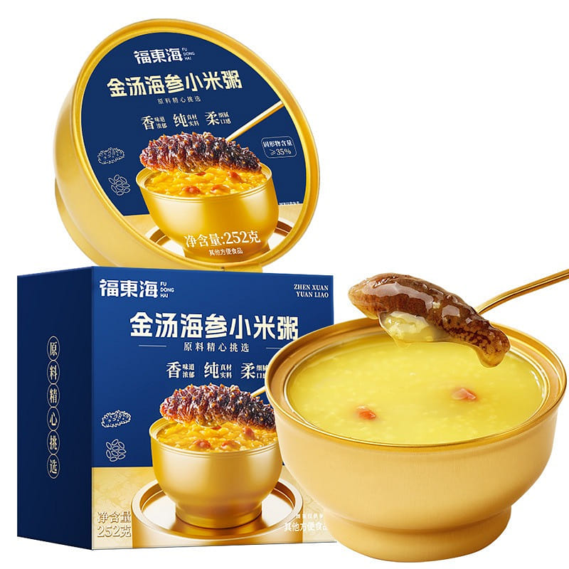 福东海 金汤海参小米粥即食鸡汤高汤早餐营养健康代餐 252 克