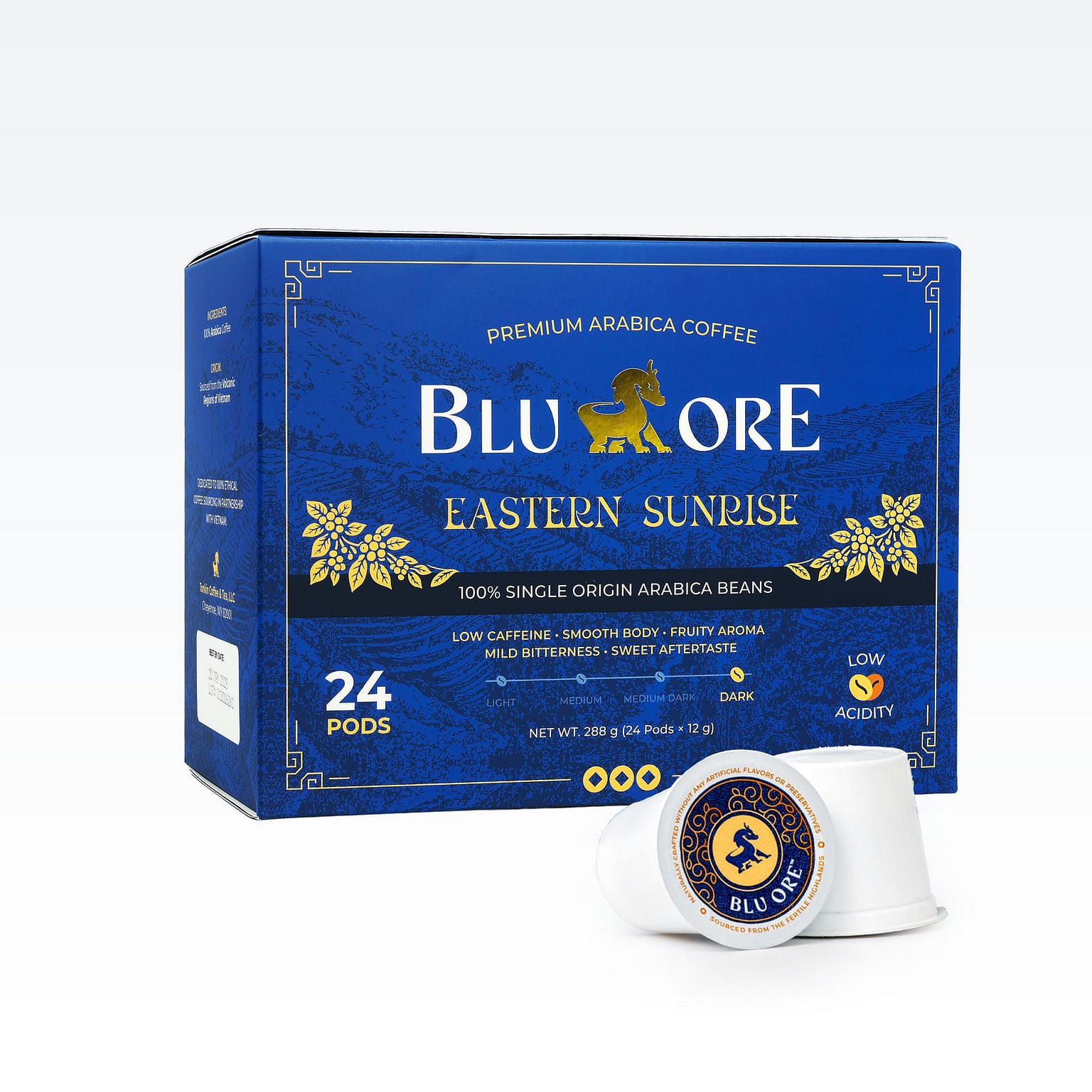 Blu Ore Eastern Sunrise Arabica K-Cup Dark Roast 1 กล่อง