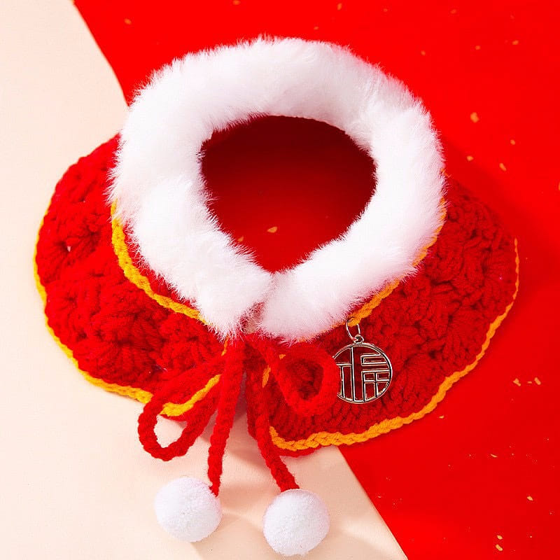 [HiiiGet] Pet New Year Collar, Cute & Lucky, Size M 1 개