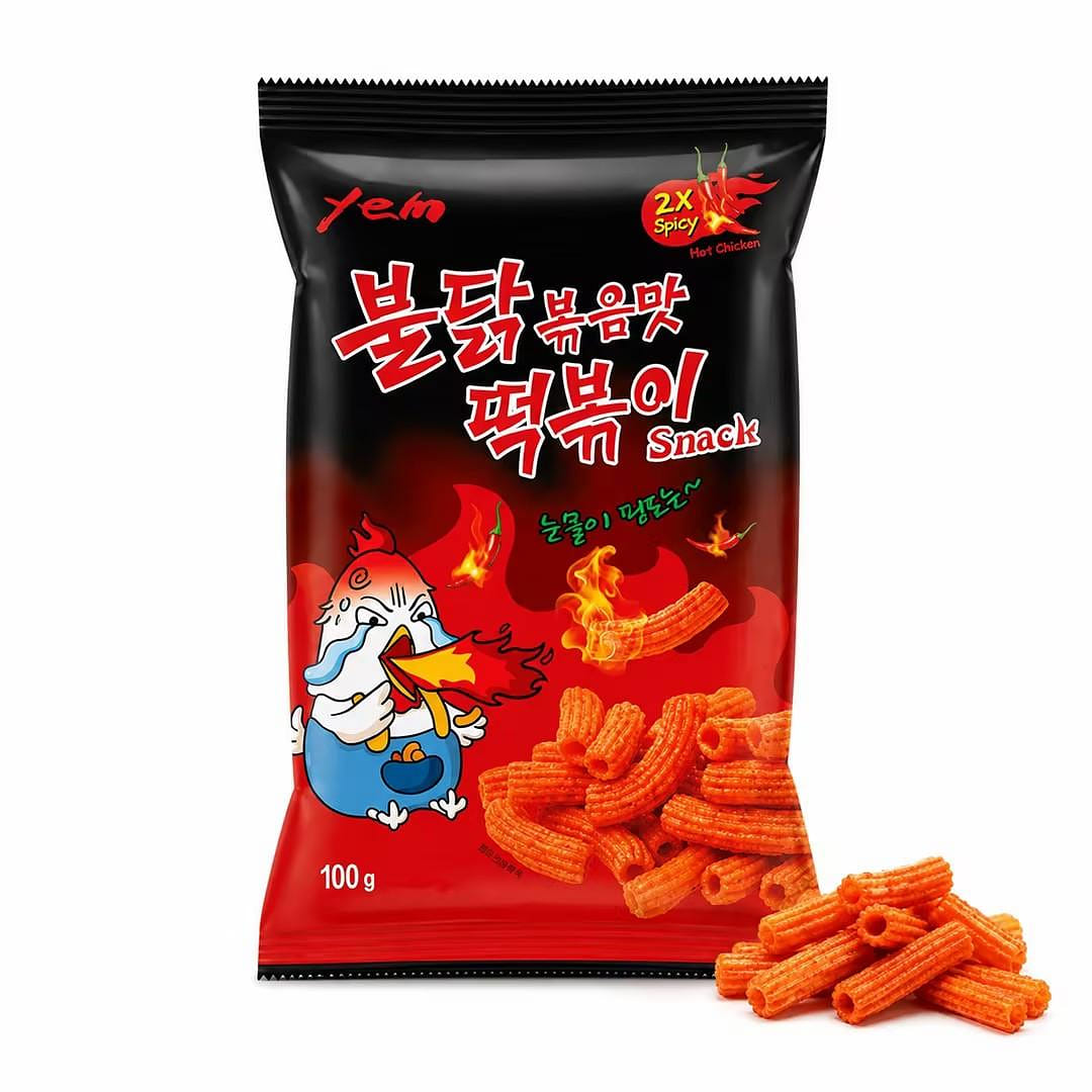 YEM Spicy Chicken Flavor Rice Cake Sticks100g 1 each