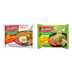 Indomie Fried Noodles 30 + Vegetable Flavor 30 1 count*60 pack