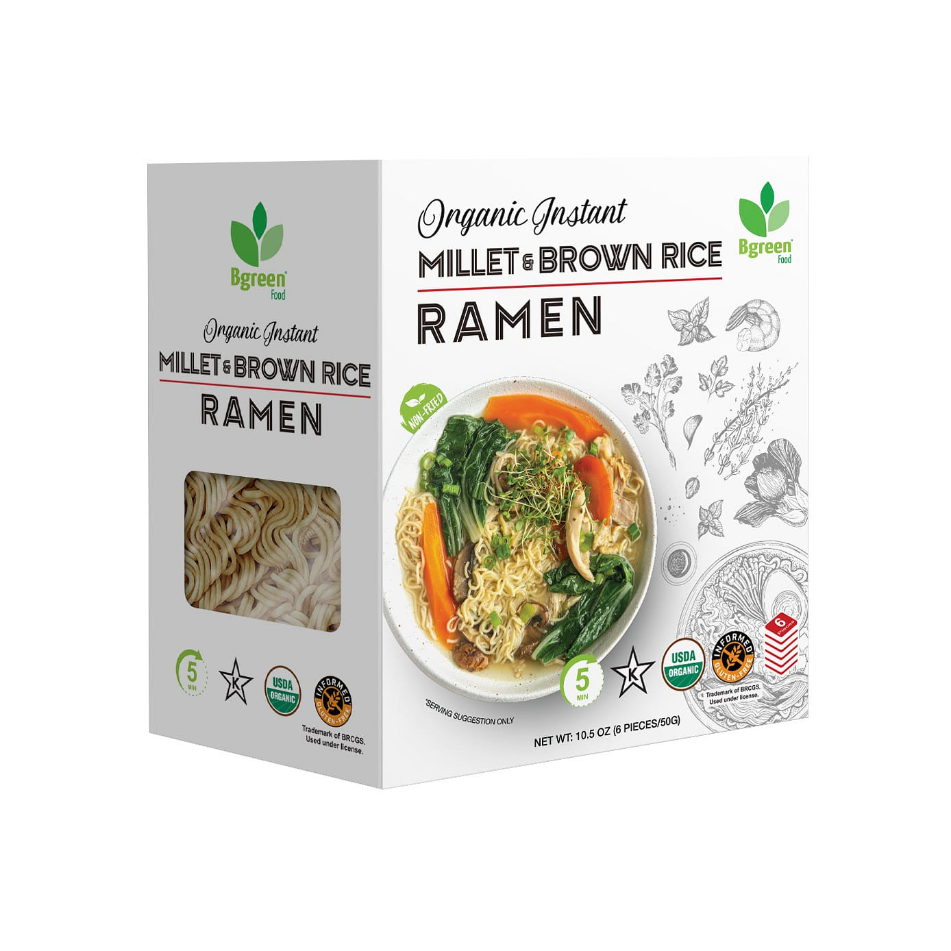 Organic Instant Millet & Brown Rice Ramen 10.5 온스