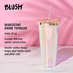 Iridescent Drink Tumbler by Blush® 24 液盎司