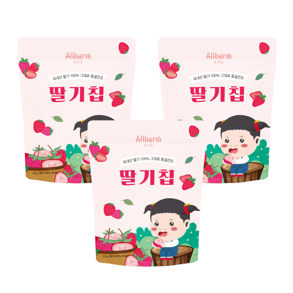 [ALLBARM] Freeze Drying Fruit Chip - Strawberry (3pcs) 15 그램