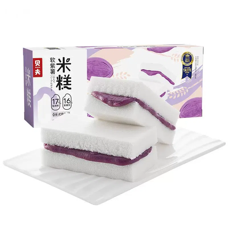 Purple Potato Steamed Rice Cake About 6 pieces 180 グラム