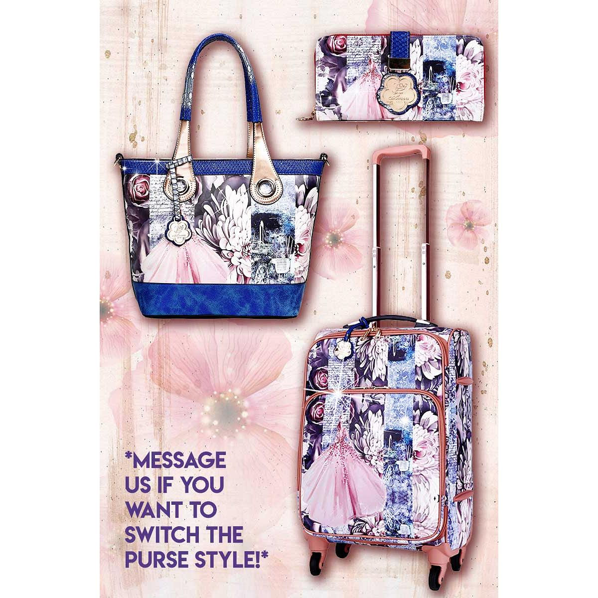 Blossomz 3PC Set | Tote + Travel Carry On Bags for Women [BBL9018-3pcs/Set-RB] 1 개