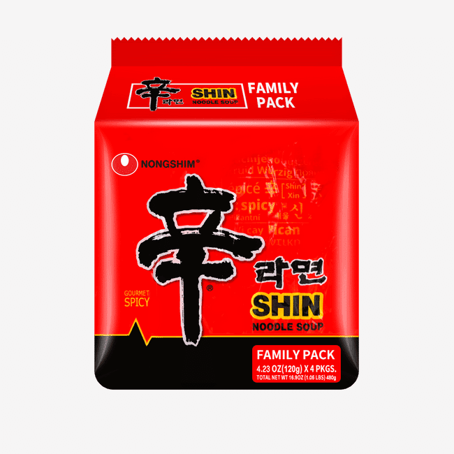 Korean Spicy Shin Ramen - Instant Noodle Soup 4 Packs* 4.2oz 1 개