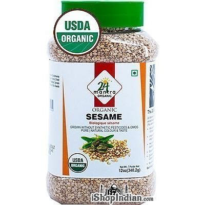 24 Mantra Organic Sesame Seeds - 12 oz jar 12 オンス