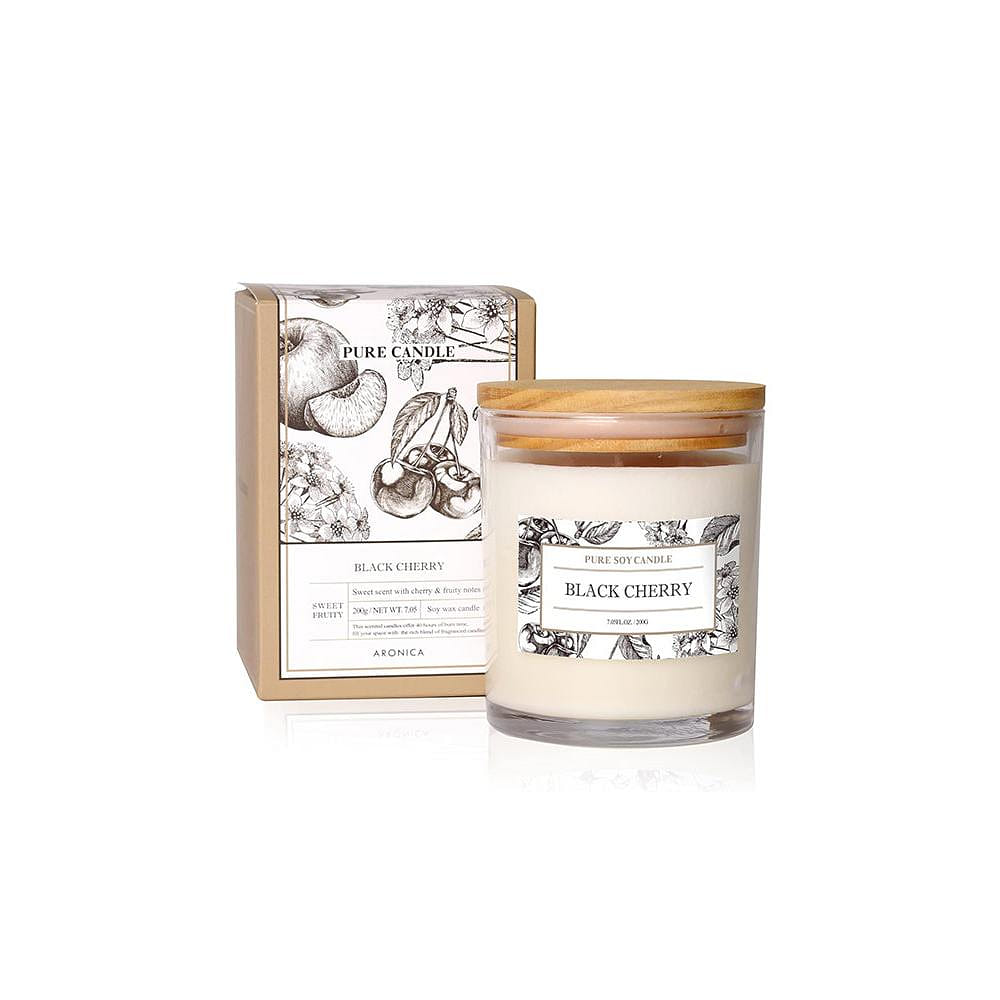 ARONICA Pure Soy Candle - Black Cherry 200g(7.05oz) 1 phần