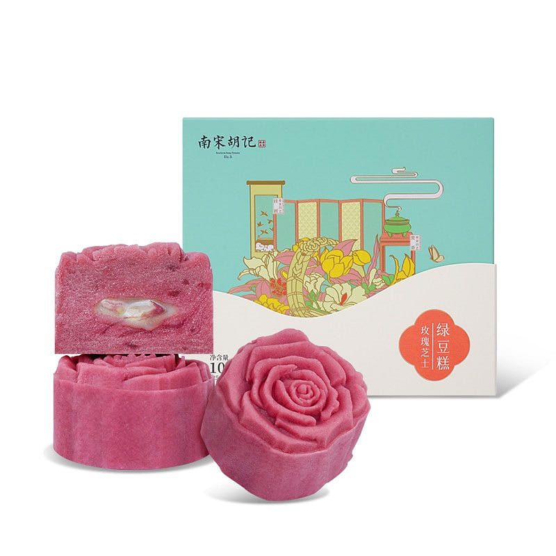 Nansong Huji Rose Cheese Green Bean Cake 4ps 100 g
