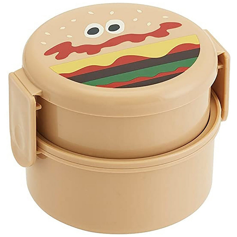 Skater Burger Conx Double-Layer Round Lunch Box 500 밀리리터