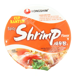 Nongshim Noodle Cup, Spicy Shrimp pack of 6 1 each