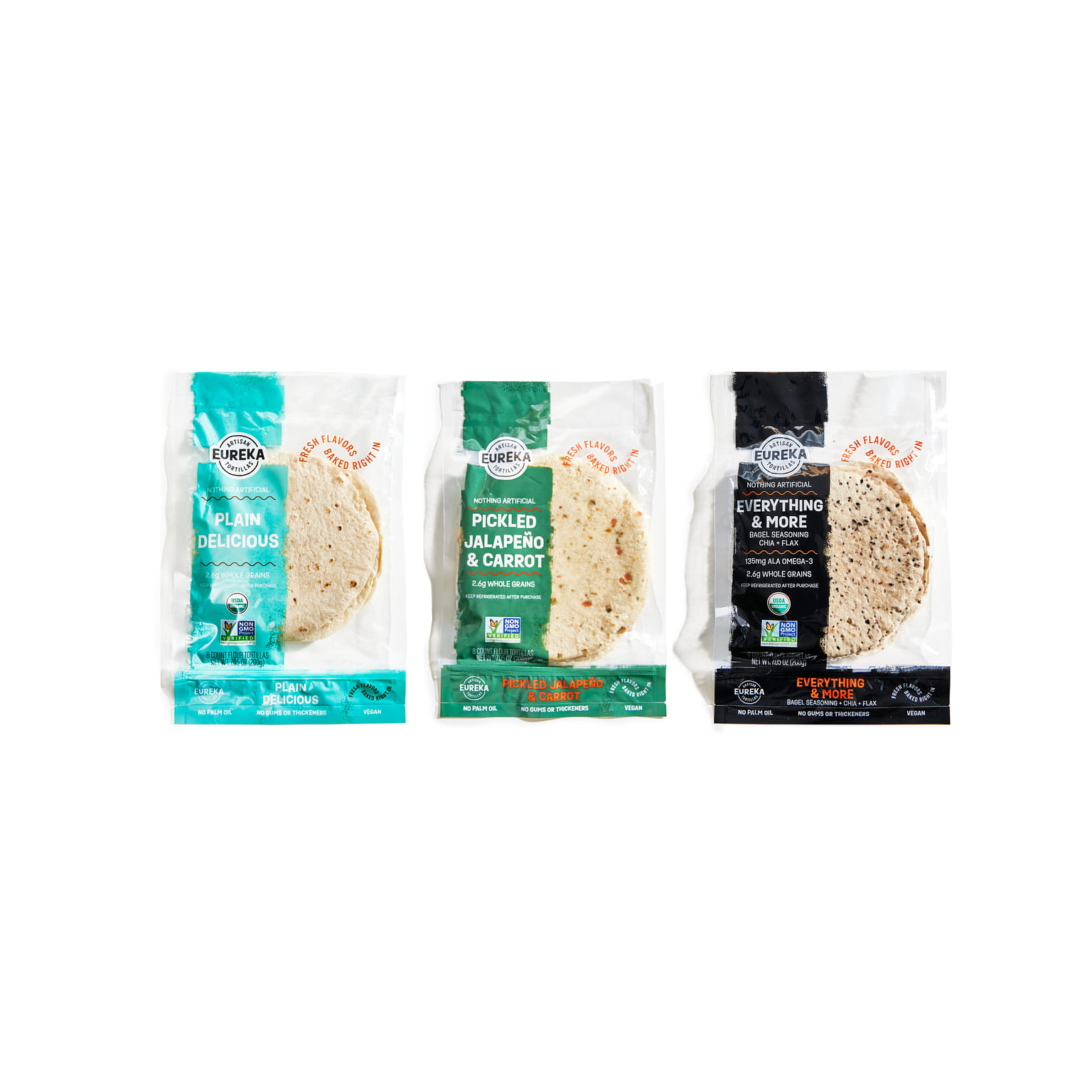 Eureka Tortilla GO SAVORY 6'' Flour Tortilla Variety (4 packs) 28.2 oz