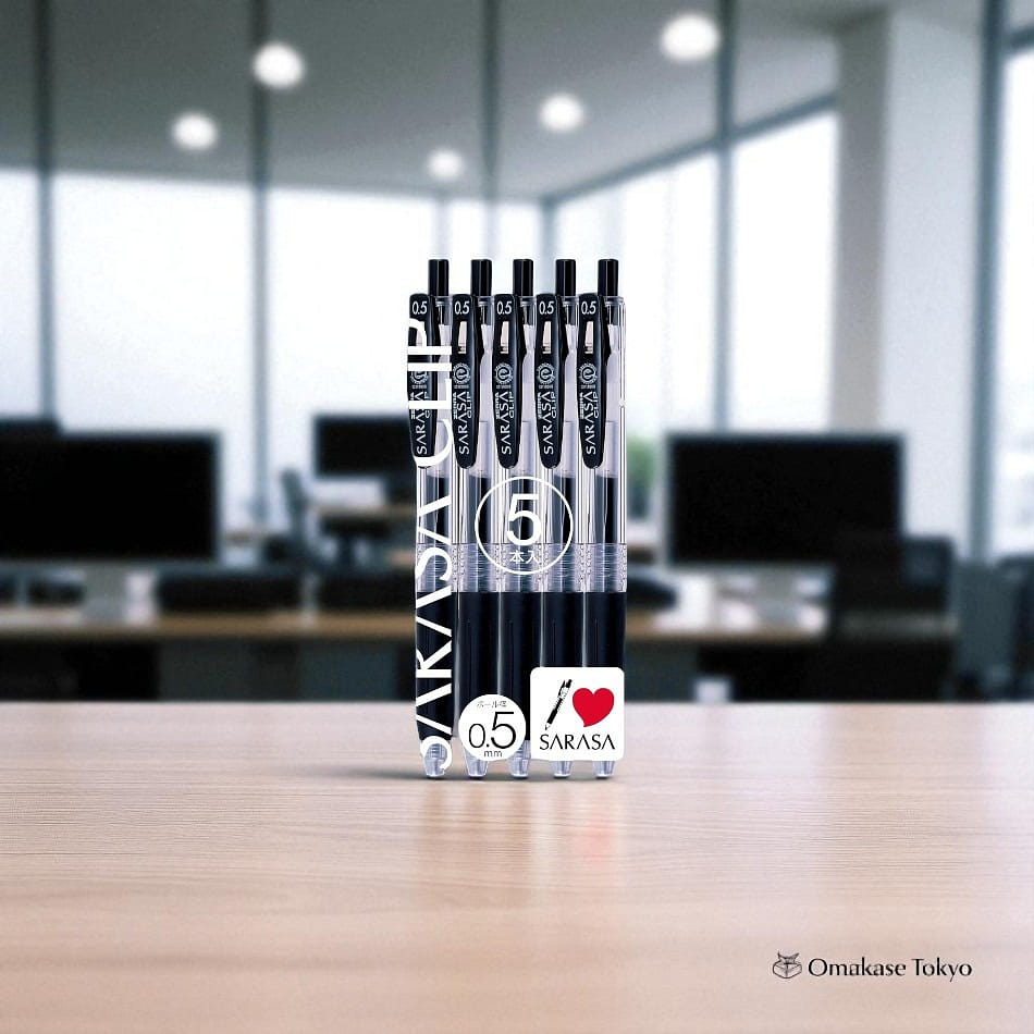 Zebra Sarasa Clip P-JJ15-BK5 5 Ballpoint Gel Pens 40 그램