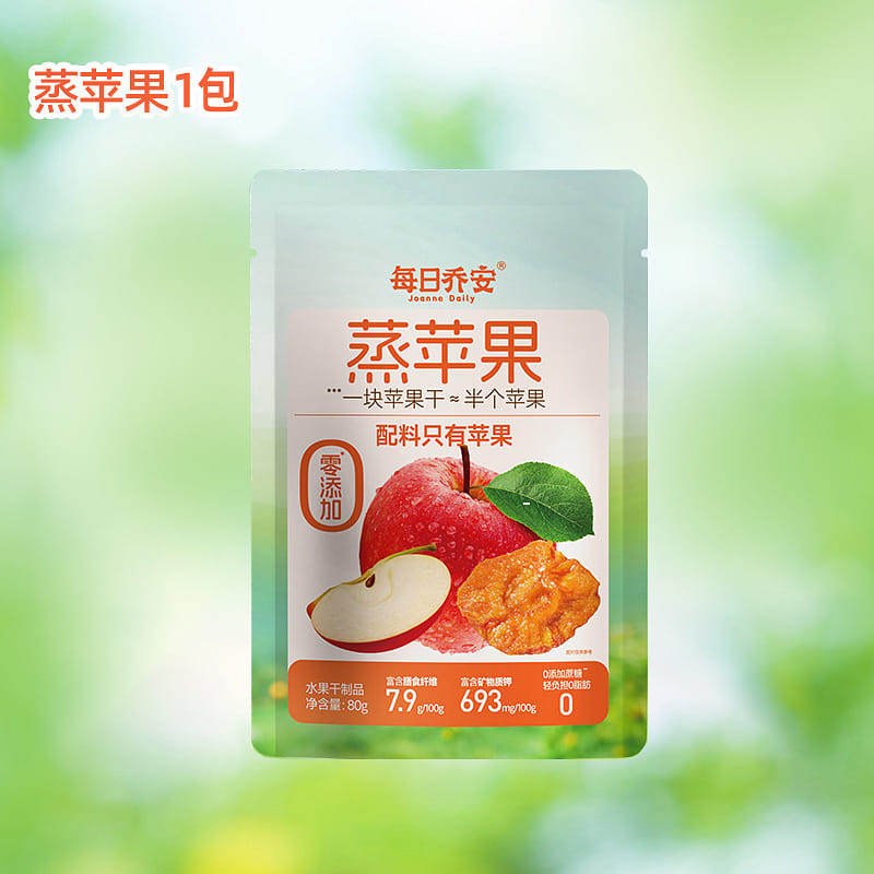每日乔安蒸苹果干果肉香甜0添加80g/袋 80 克
