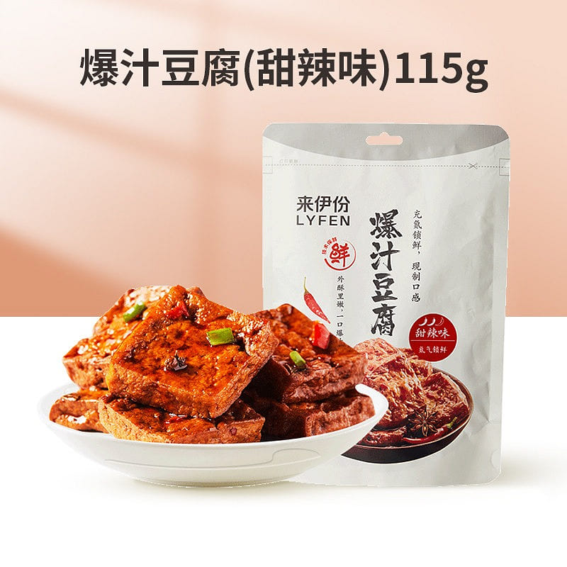 LYFEN Juicy Tofu Sweet Spicy Flavor 1pc 115 g