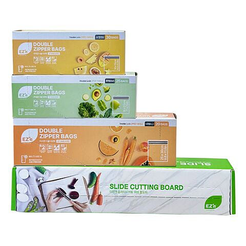 Slide Cutting Board & Standard Zipper Bags Set 1 개