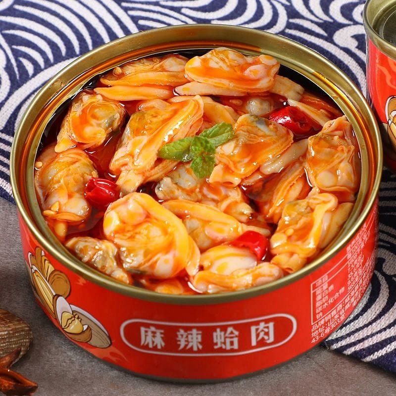 Spicy clams with fragrant and fresh clam meat, rea 100 g*2 cans