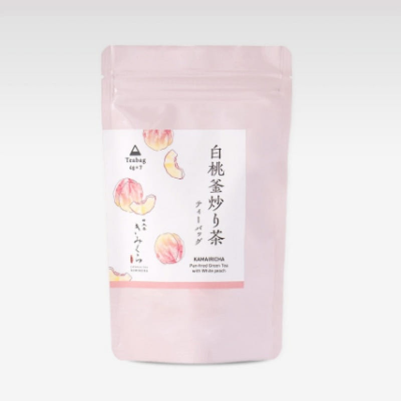 Kimikura White Peach Pan-fried Tea 4 x7 bags 1 ส่วน