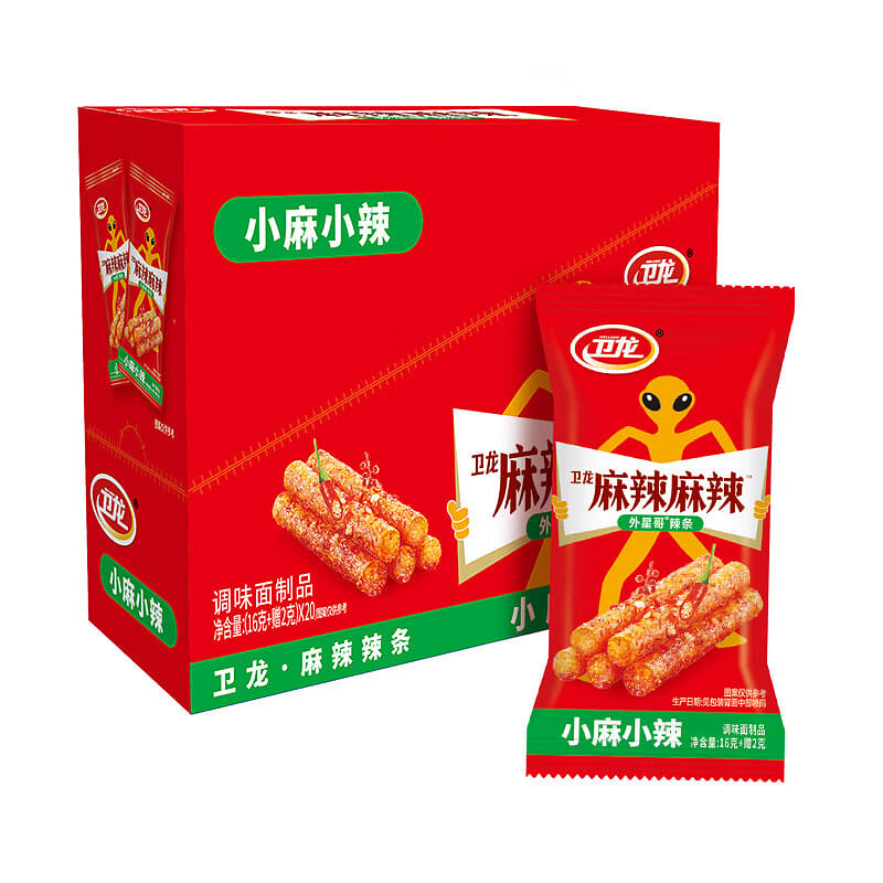 Weilong Spicy strips Individual snacks Small Mala 360 그램