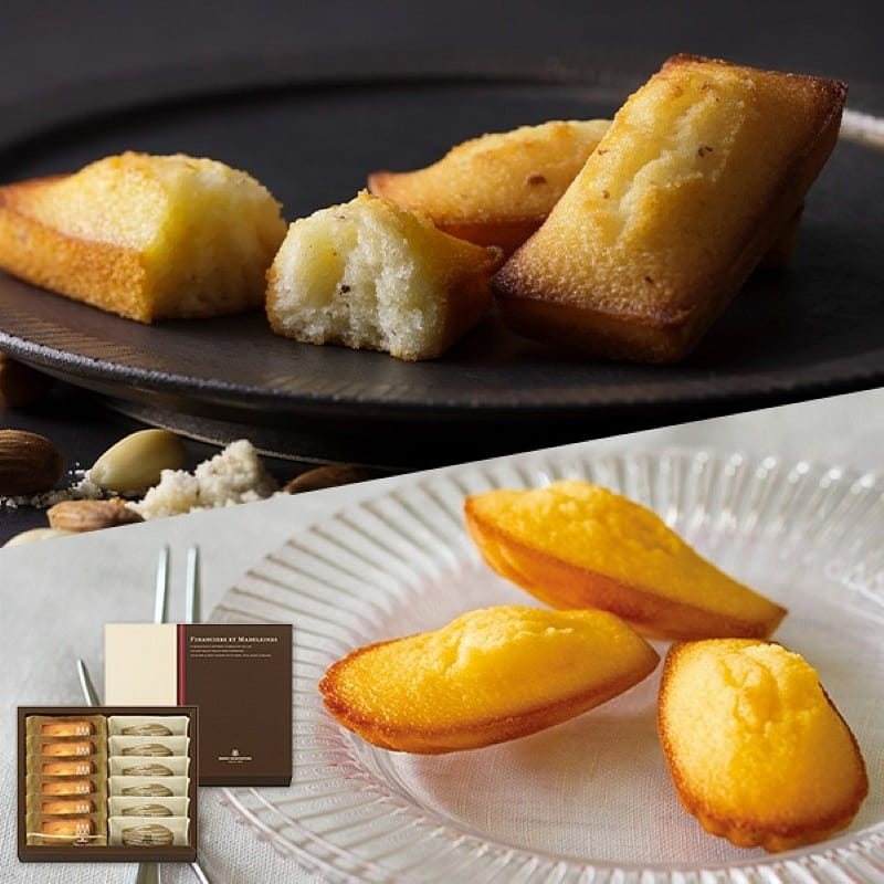 Henri Charpentier  A combination box of Financiers and Madeleines 12 pieces 1 each