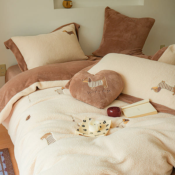 LULLABUY Dreamy Critter Bedding Set 4 Pcs Set Puppy Dreams-Double Size 2000 グラム