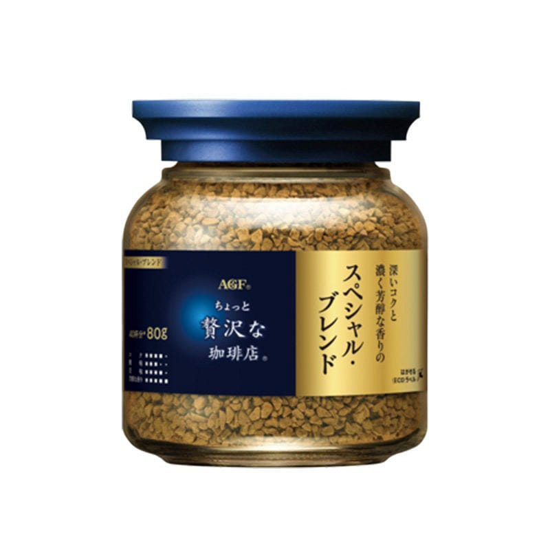 AGF咖啡蓝罐金标特调冻干速溶黑咖啡无蔗糖美式咖啡 80 克