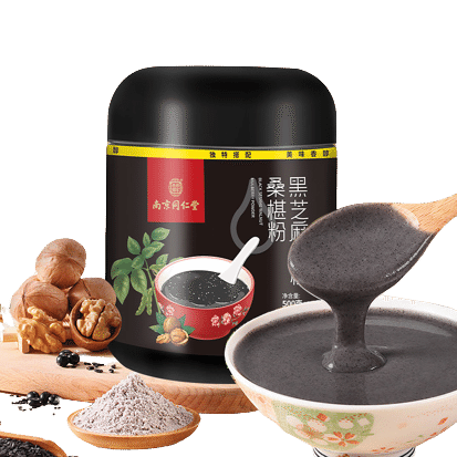Nanjing Tong Ren Tang Sugar Free Black Sesame Paste Black Bean Walnut 500g 500 그램
