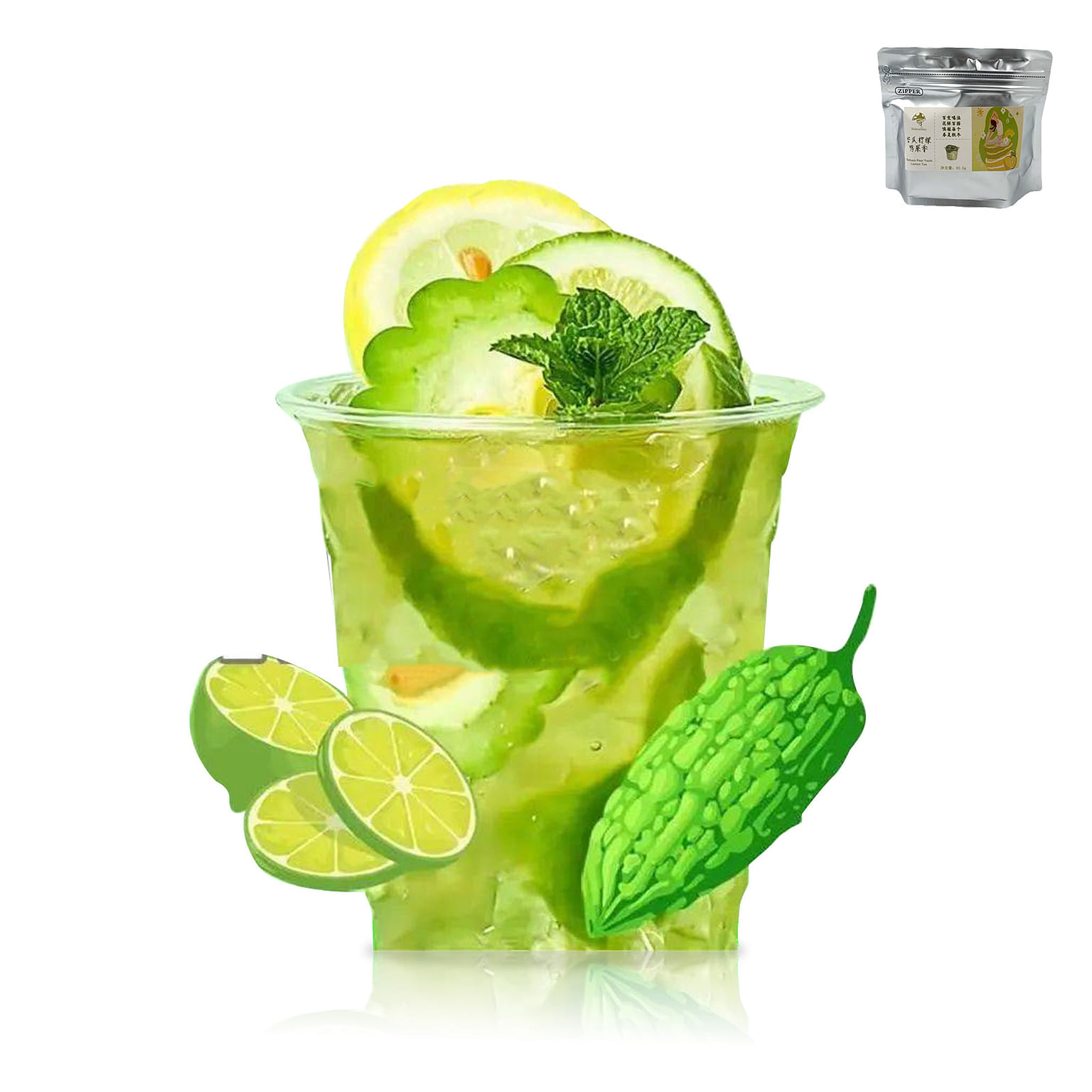 Balsam Pear Yashi Lemon Tea 15 Teabags 15 개입