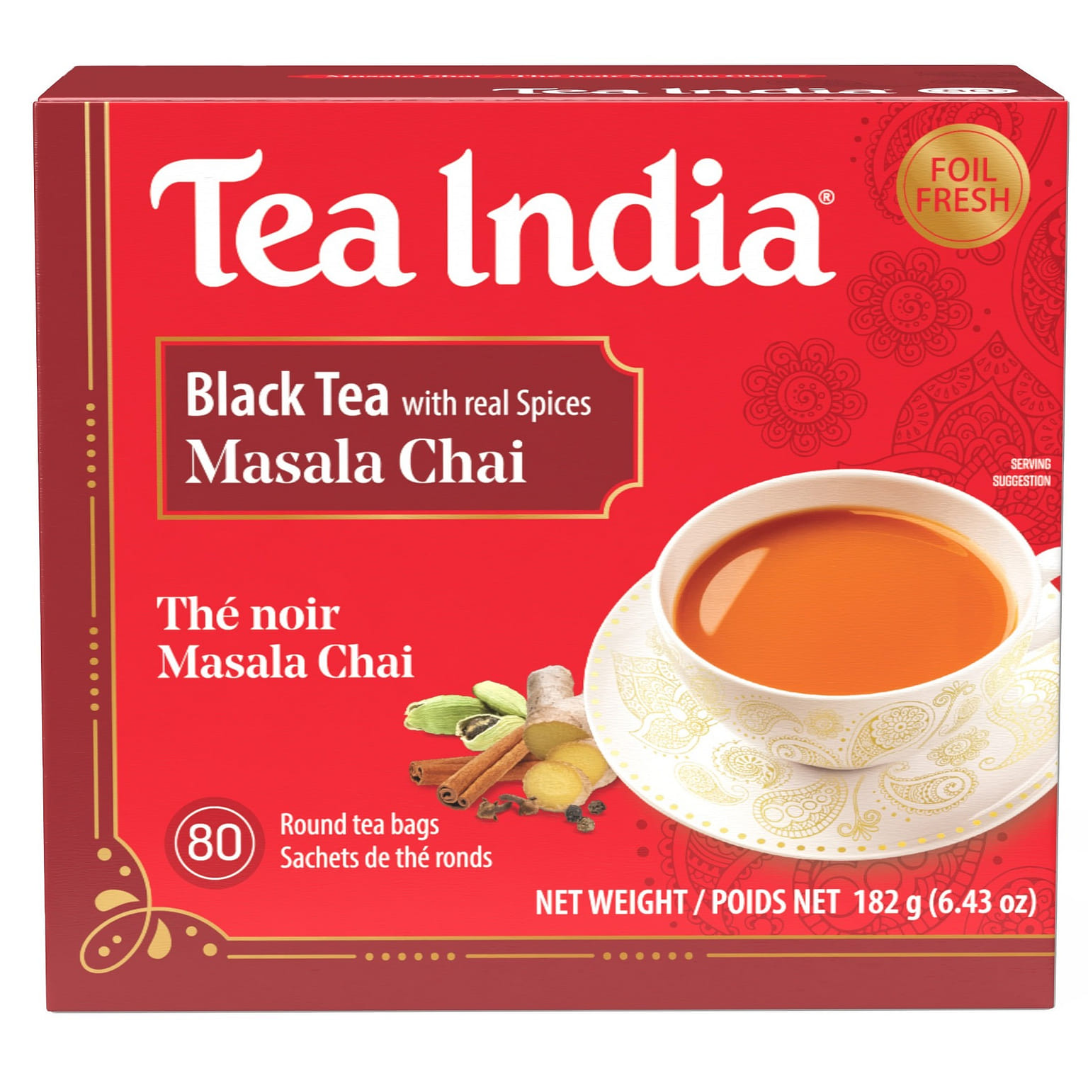 Tea India Masala Chai Tea Bags 80 count