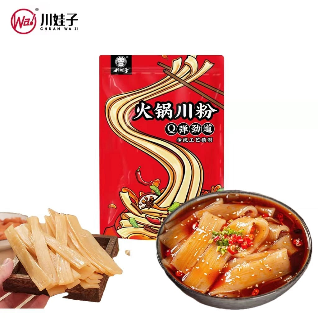 Sichuan Wazi Hot Pot Sichuan Flour 120g * 1 bag of hot pot flour bubble free sweet potato vermicelli, sweet potato vermicelli, potato vermicelli, Sichuan hotpot food ingredients 120 g