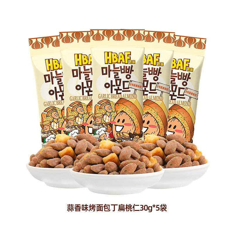 Korean HBAF Garlic Bread Flavored Almond Nuts 150 g