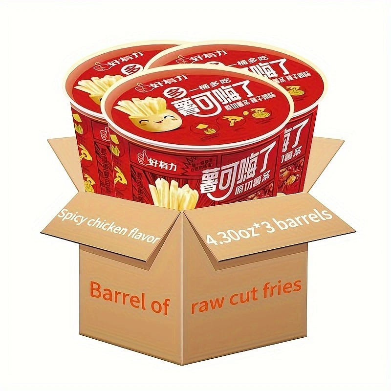 Hao you li Sweet potato in barrel (spicy chicken flavor) 122g*3 barrels 366 그램