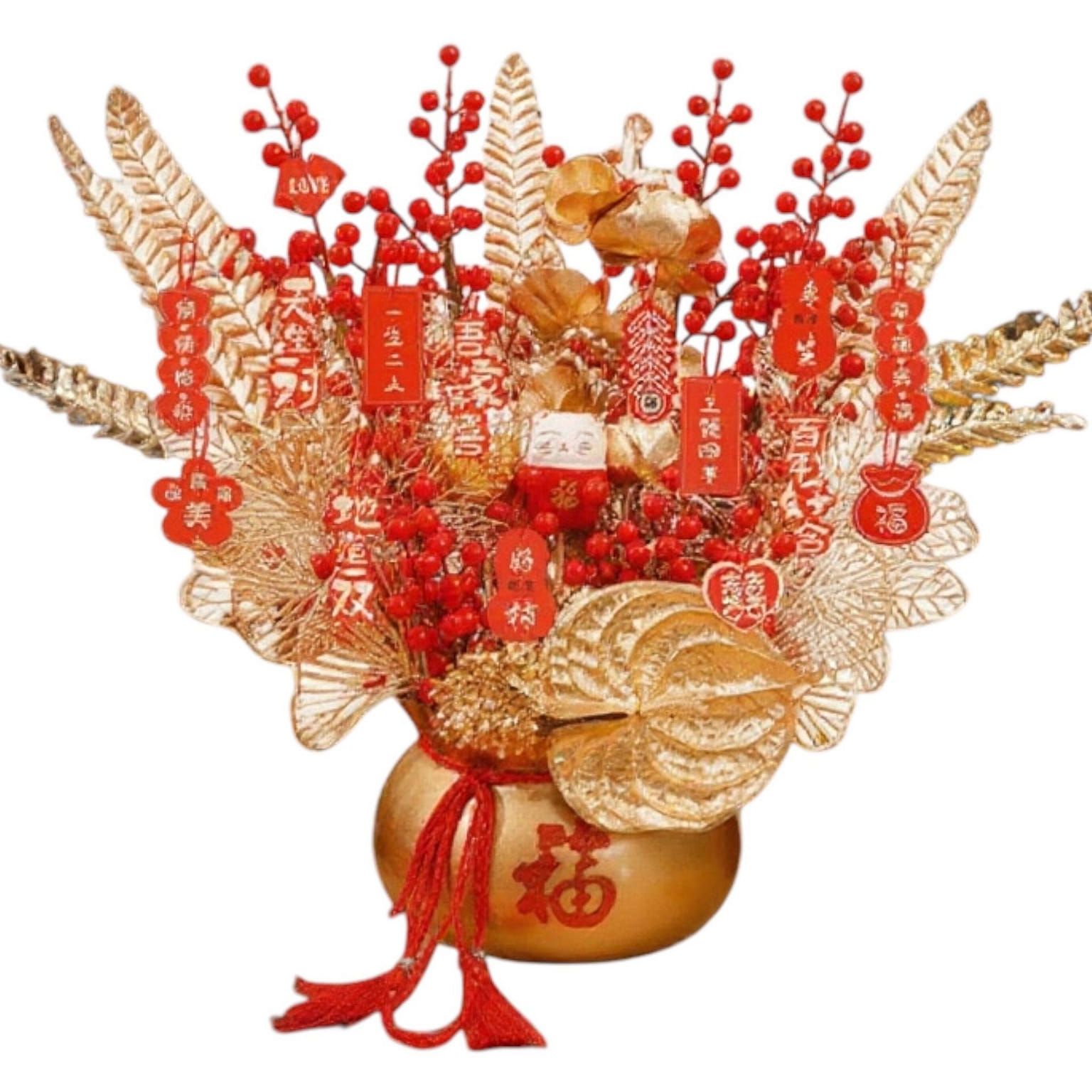NEW YEAR DECORATION Lucky YELLOW Money Pot 2025 3 파운드