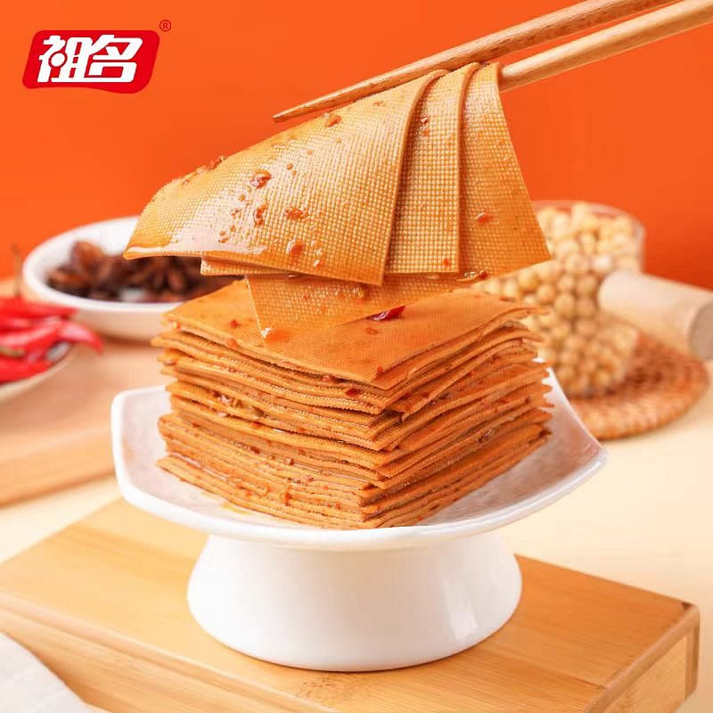 【祖名】薄豆片 混合口味 鹹甜相宜 鮮香爽口 豆腐乾解饞小零食 48g*6袋 288 克