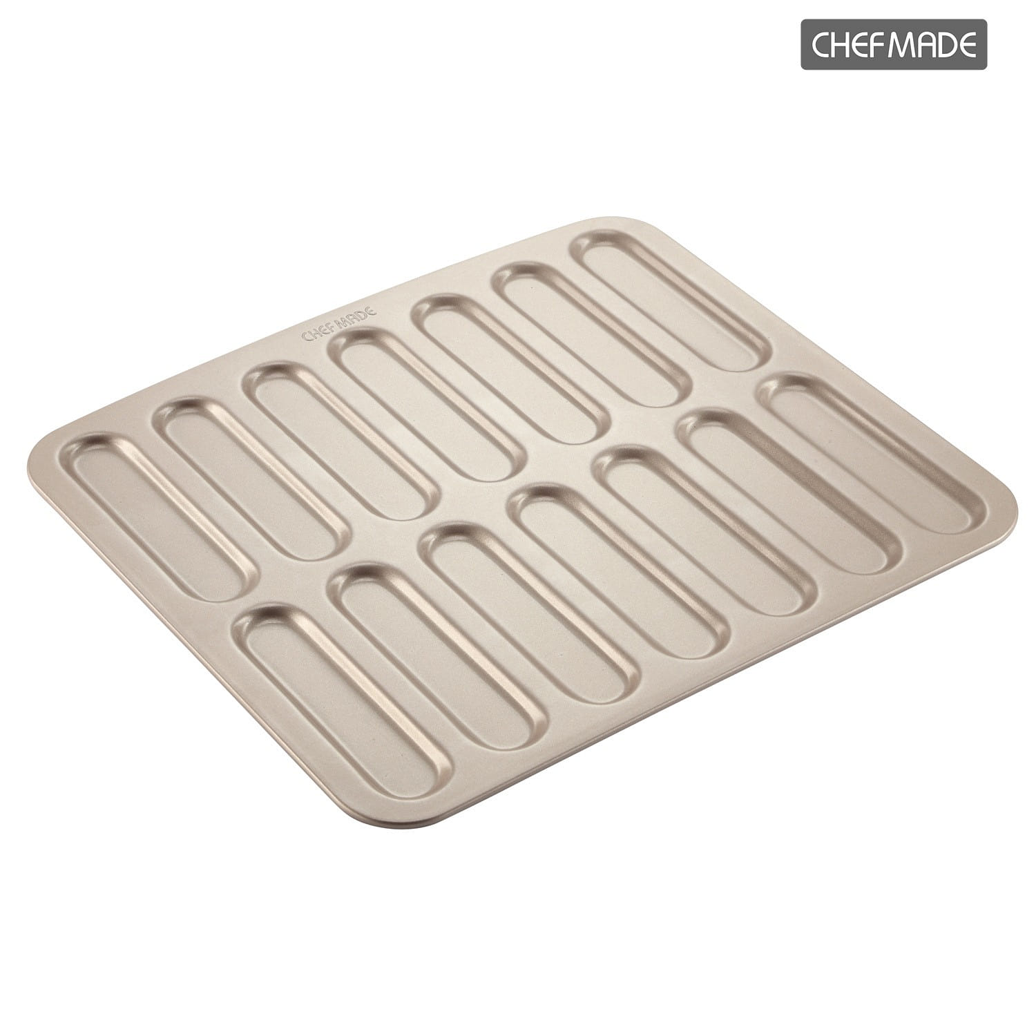 CHEFMADE Eclair Cake Pan, 14-Cavity Non-Stick Mini Eclair Cookie Biscuits 1 개