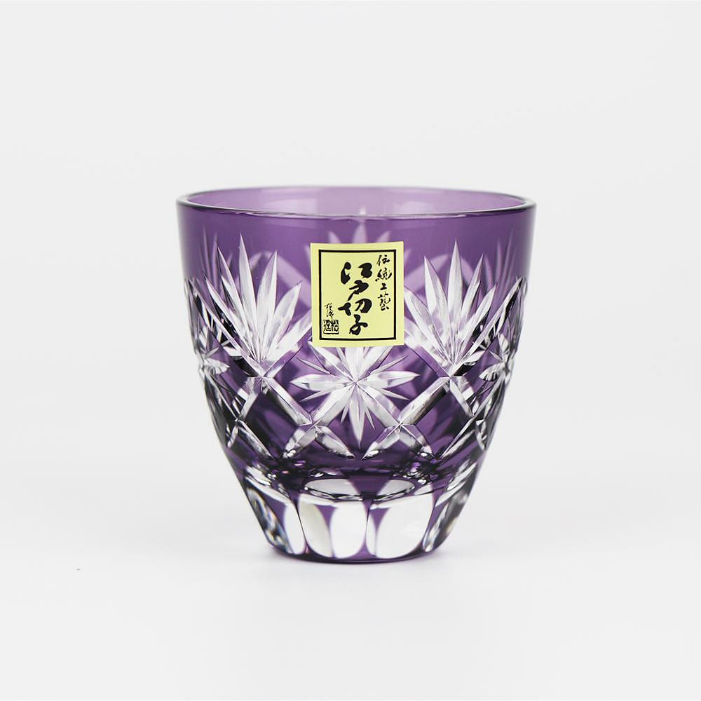 Tajima glass Sake Glass Collection Hoshi-mon (Purple, 2.54fl-oz) Made in Japan 1 อัน
