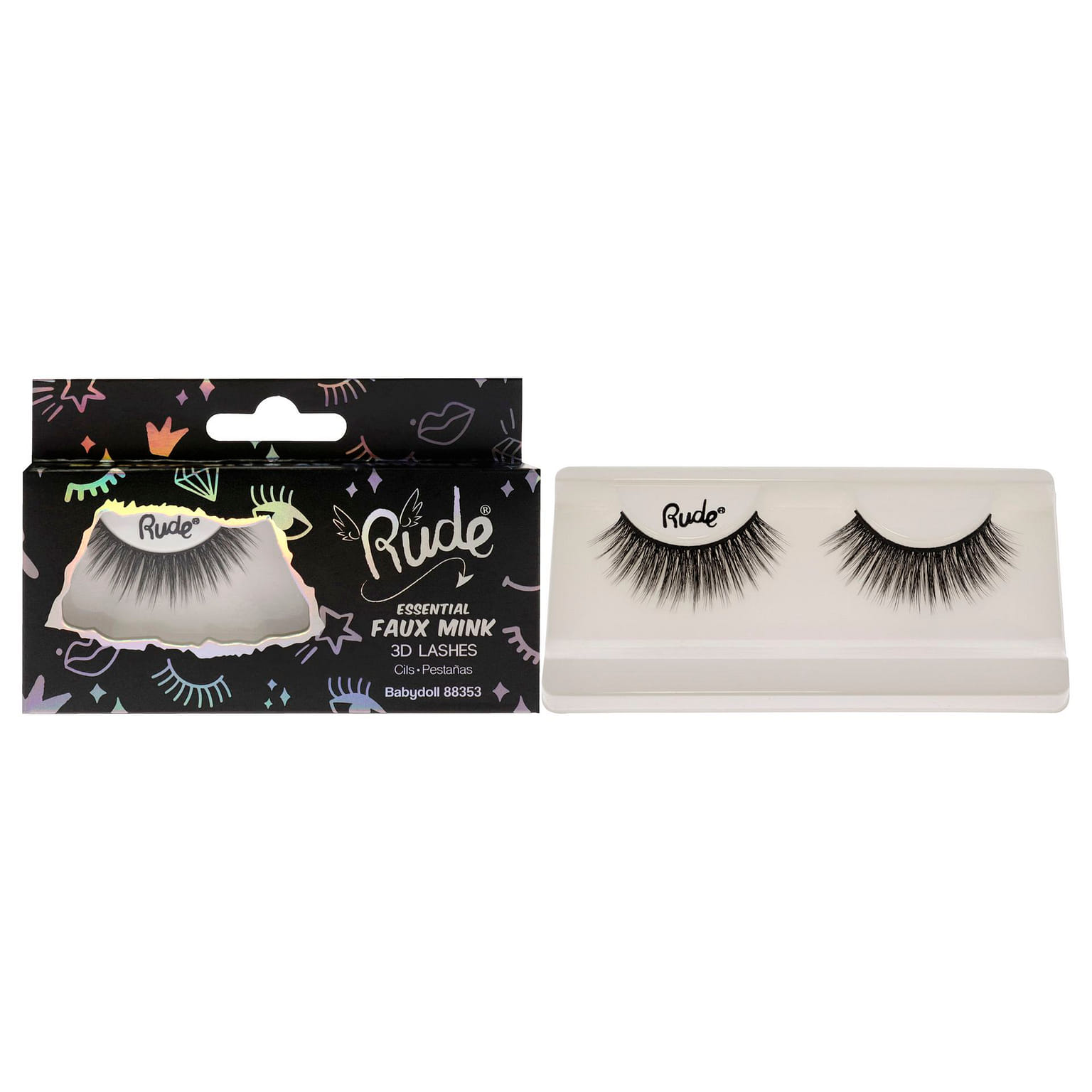 Essential Faux Mink 3D Lashes - Babydoll by Rude 1 count