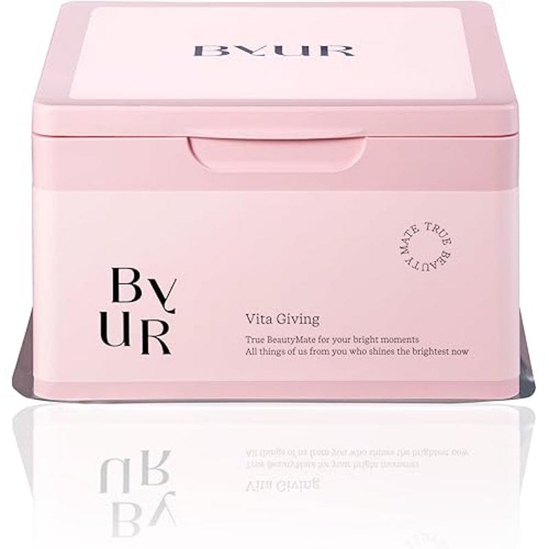 BYUR 每日補水精華面膜30片 粉紅色 提亮面膜 1 份