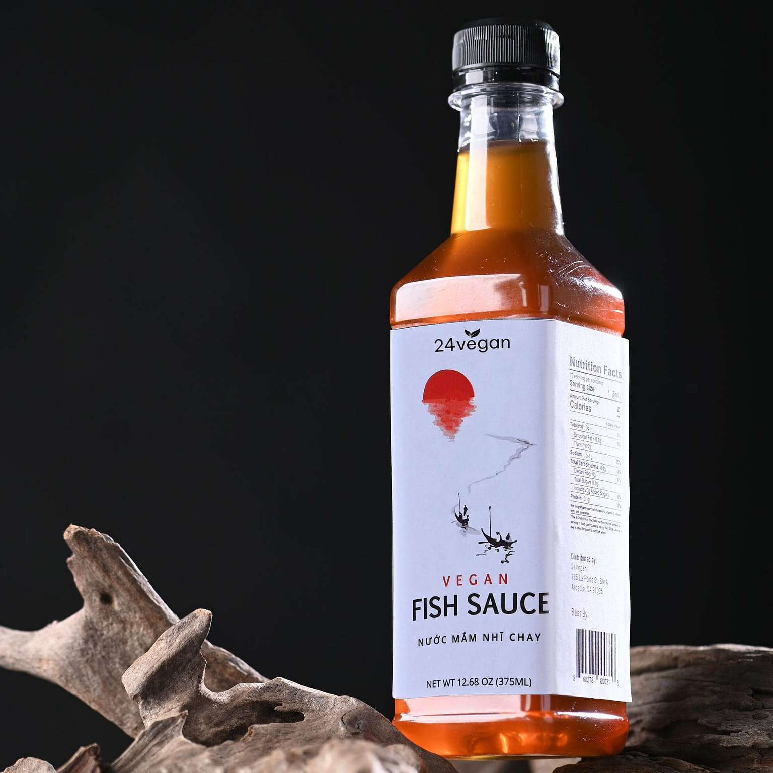24Vegan Fish Sauces Premium Plant-Based Seasoning Sauce, All-Purpose Flavor 12.68 oz
