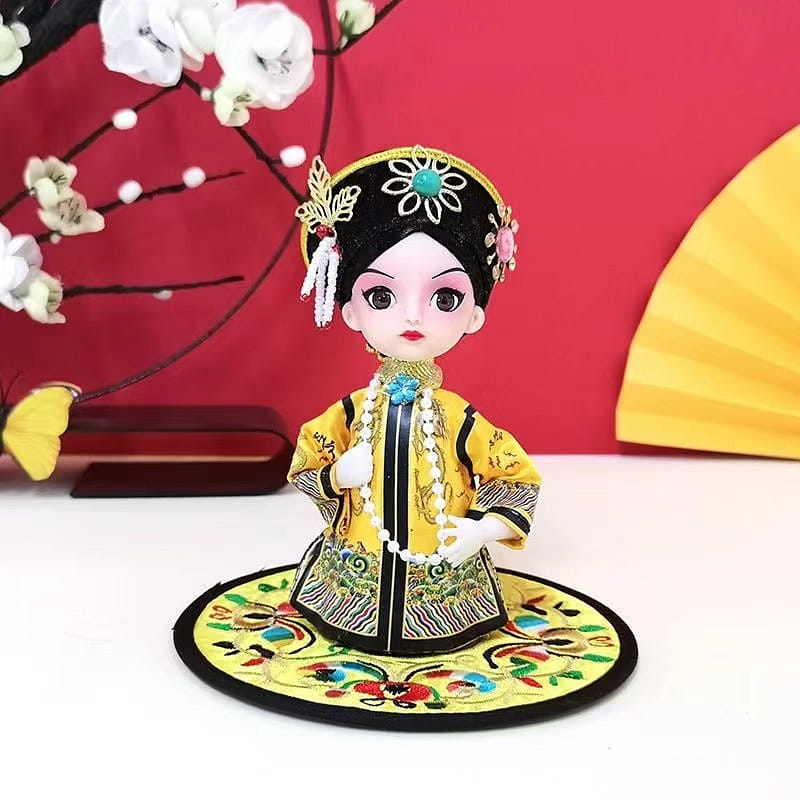 Handmade Peking Opera Figurine - Silk Cloth Doll for Home Decor and Gifts-18 150 그램