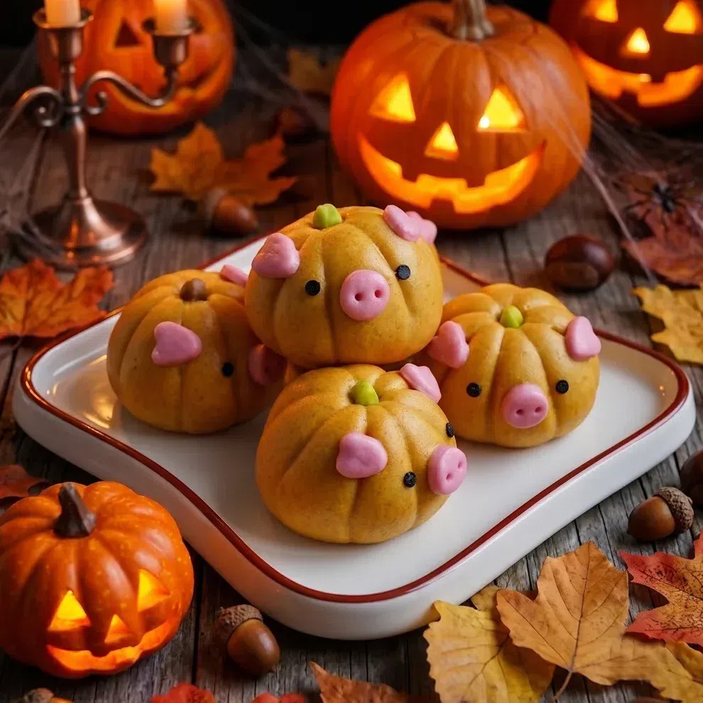 Halloween Pumpkin Piggy Bao (w/ Pumpkin Paste) 10.58 oz