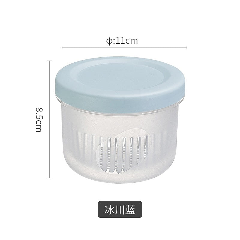 Refrigerator Crisper Storage Box Drain Seal Fresh Bowl Glacier Blue 1 개입