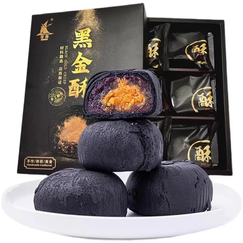 Black Gold Crunchy Cake, 6pcs/box, Xiamen Specialties 300 กรัม