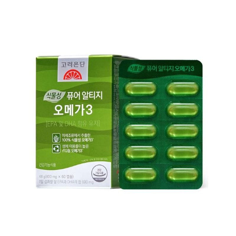 고려은단 식물성 퓨어 알티지 오메가3 (800mg x 60정) 60 개입