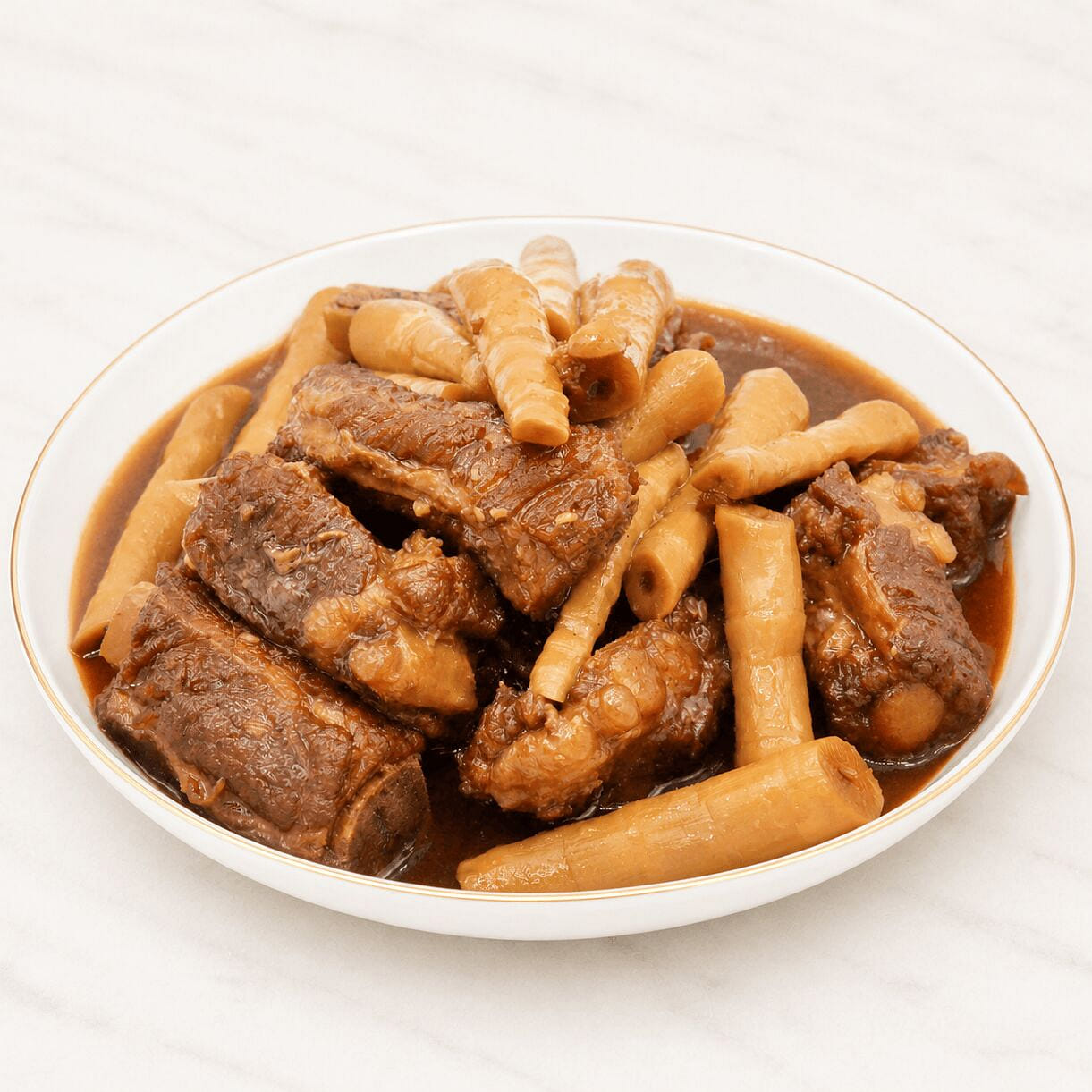 Braised Pork Ribs with Bamboo Shoots 400 그램